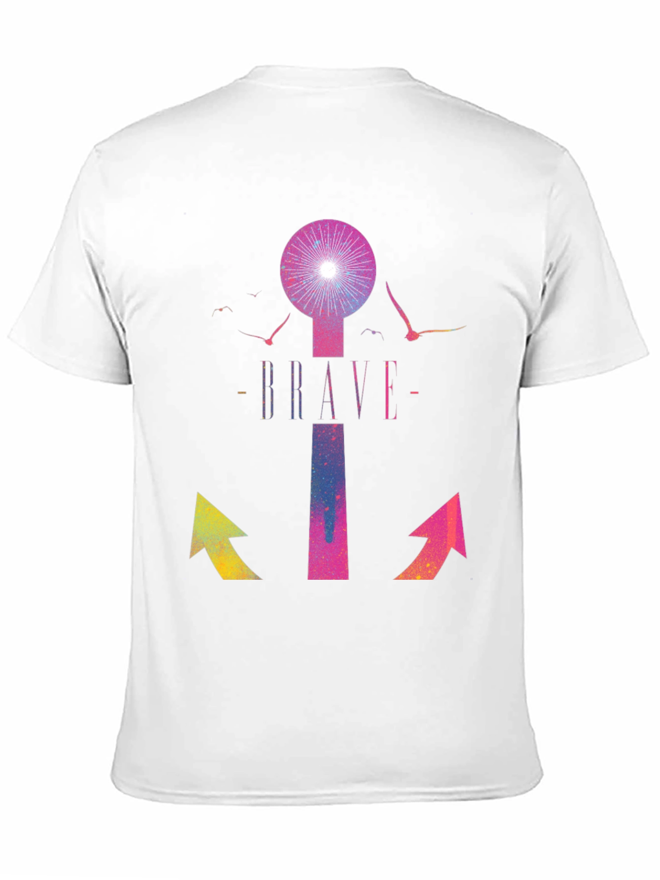 Brave Graphic Print Crew Neck T-Shirt