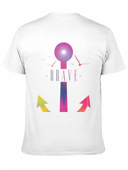 Brave Graphic Print Crew Neck T-Shirt