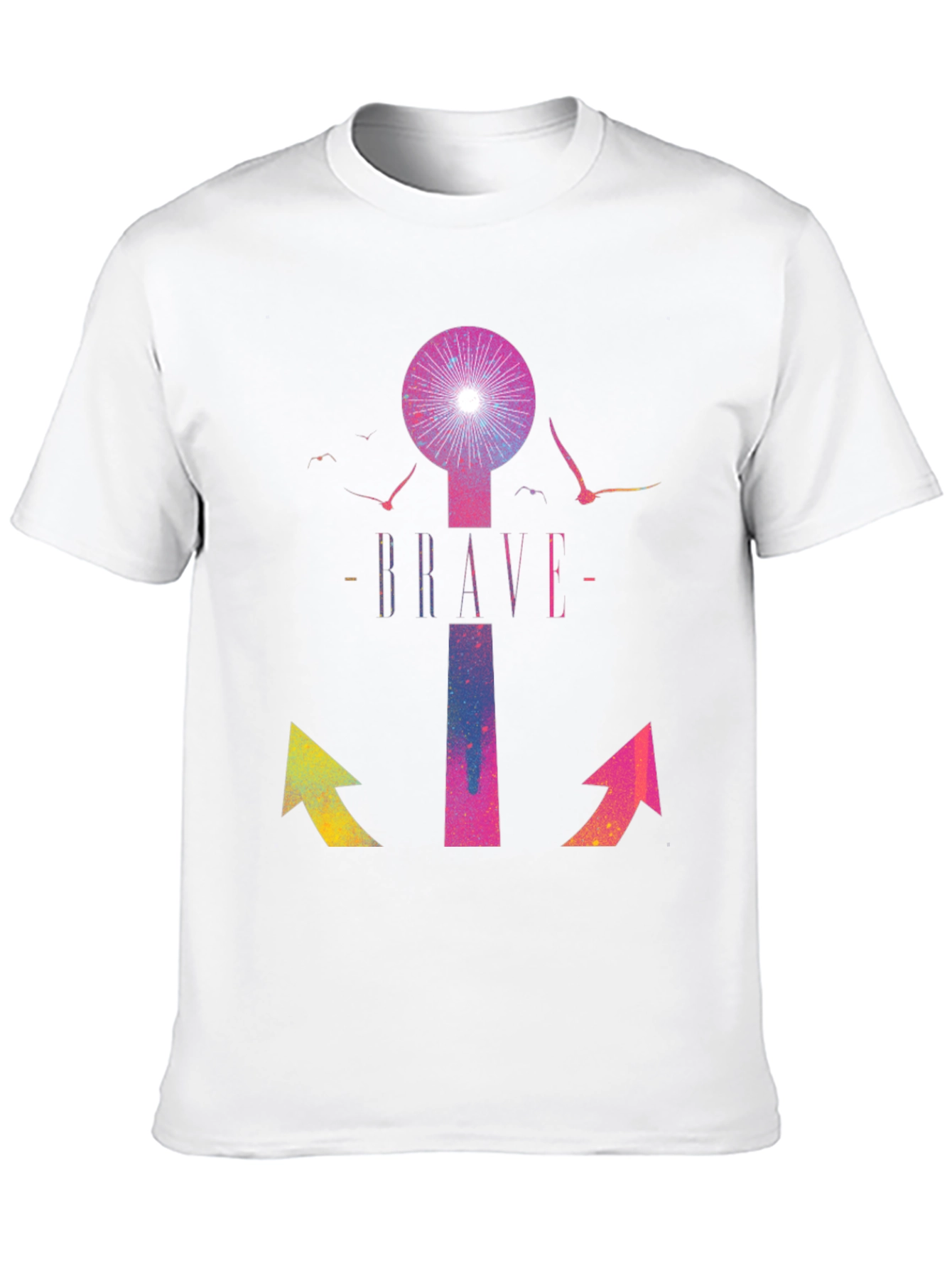 Brave Graphic Print Crew Neck T-Shirt