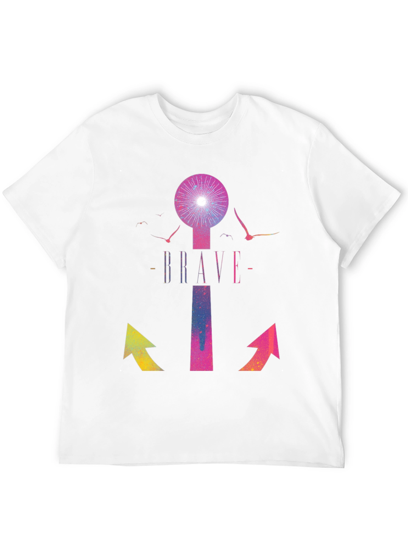 Brave Graphic Print Crew Neck T-Shirt