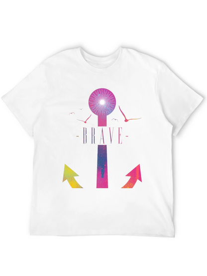 Brave Graphic Print Crew Neck T-Shirt