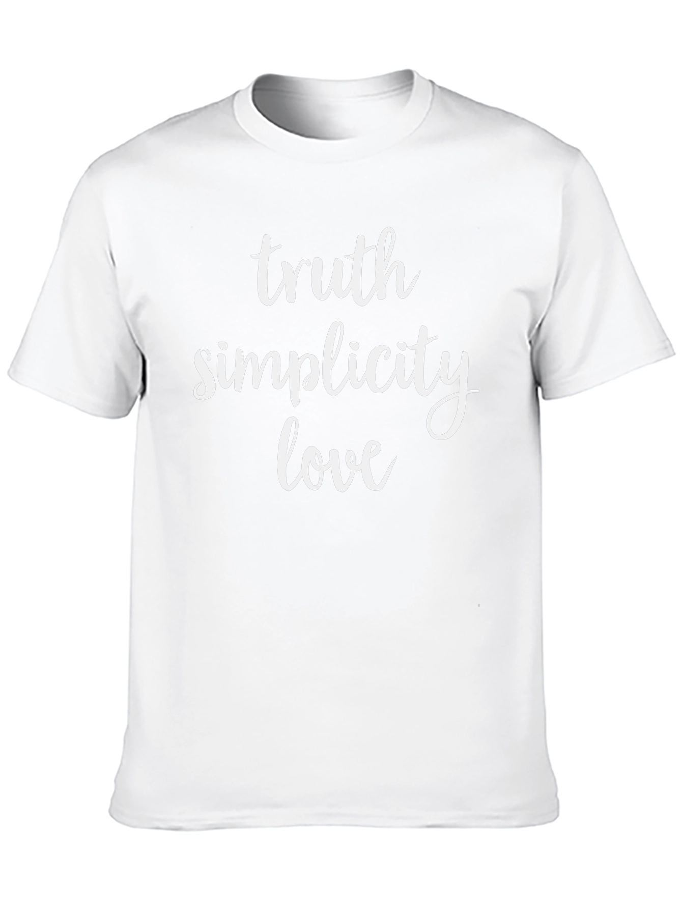 Truth Simplicity Love Graphic T-Shirt - Black