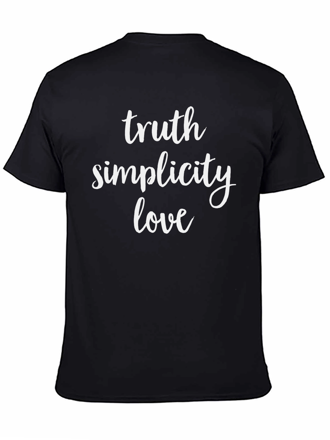 Truth Simplicity Love Graphic T-Shirt - Black
