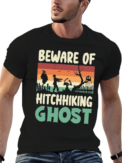 Beware Hitchhiking Ghost Graphic Tee