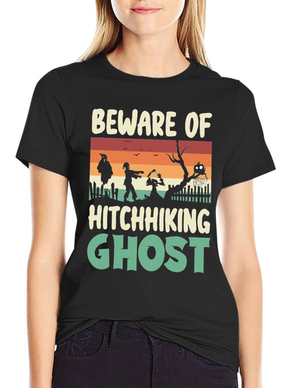 Beware Hitchhiking Ghost Graphic Tee