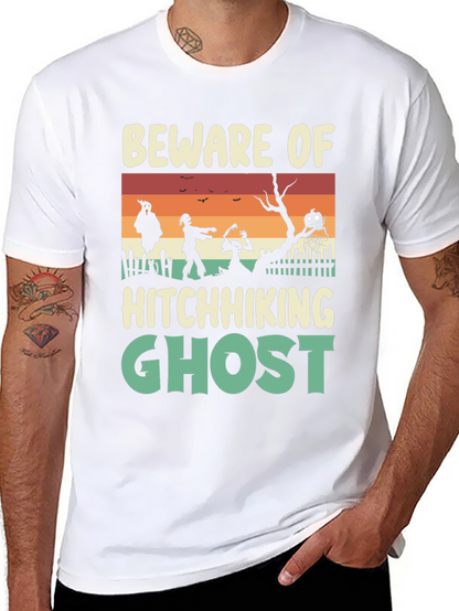 Beware Hitchhiking Ghost Graphic Tee