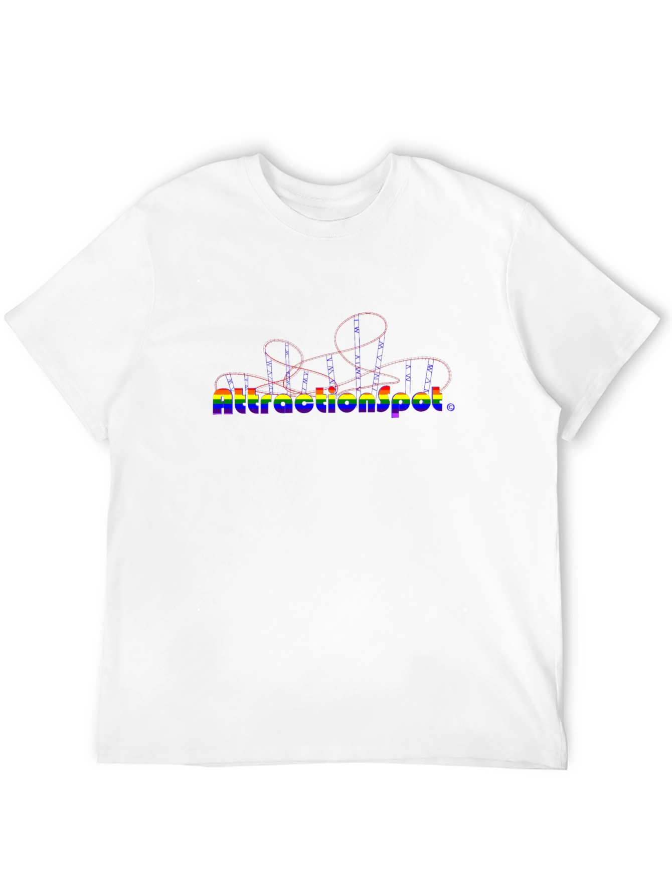 Attractionspot Rainbow Rollercoaster T-Shirt