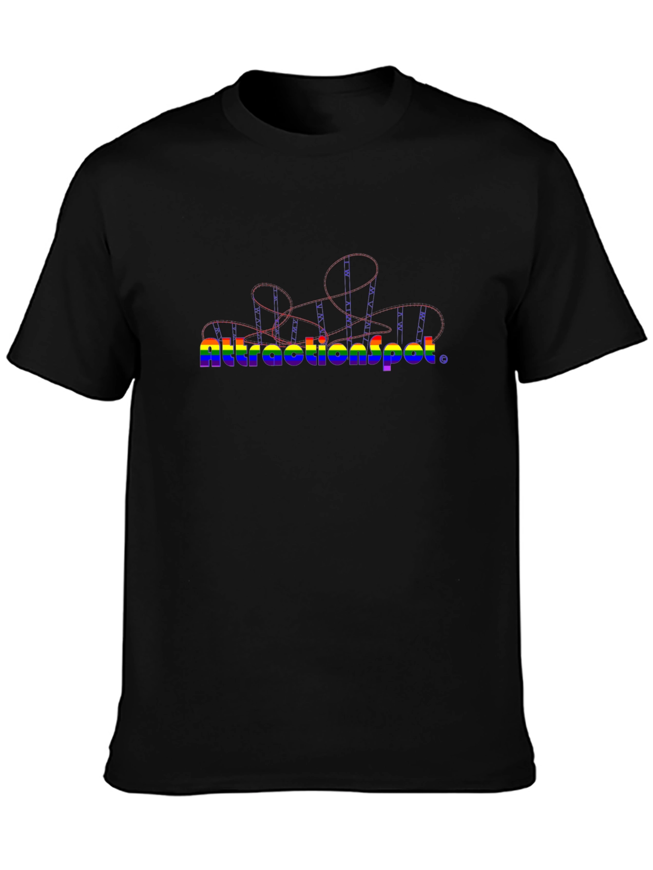 Attractionspot Rainbow Rollercoaster T-Shirt