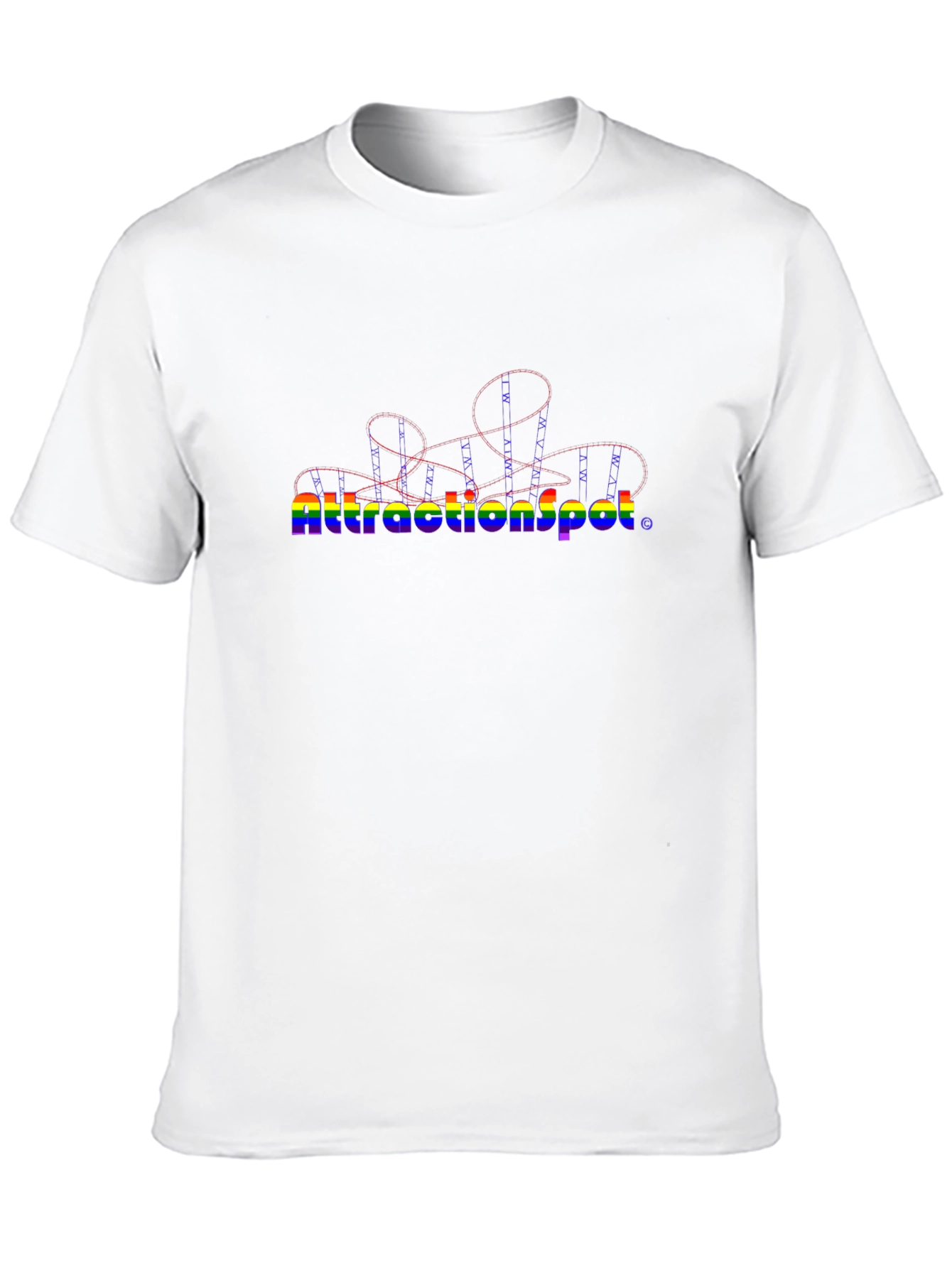 Attractionspot Rainbow Rollercoaster T-Shirt