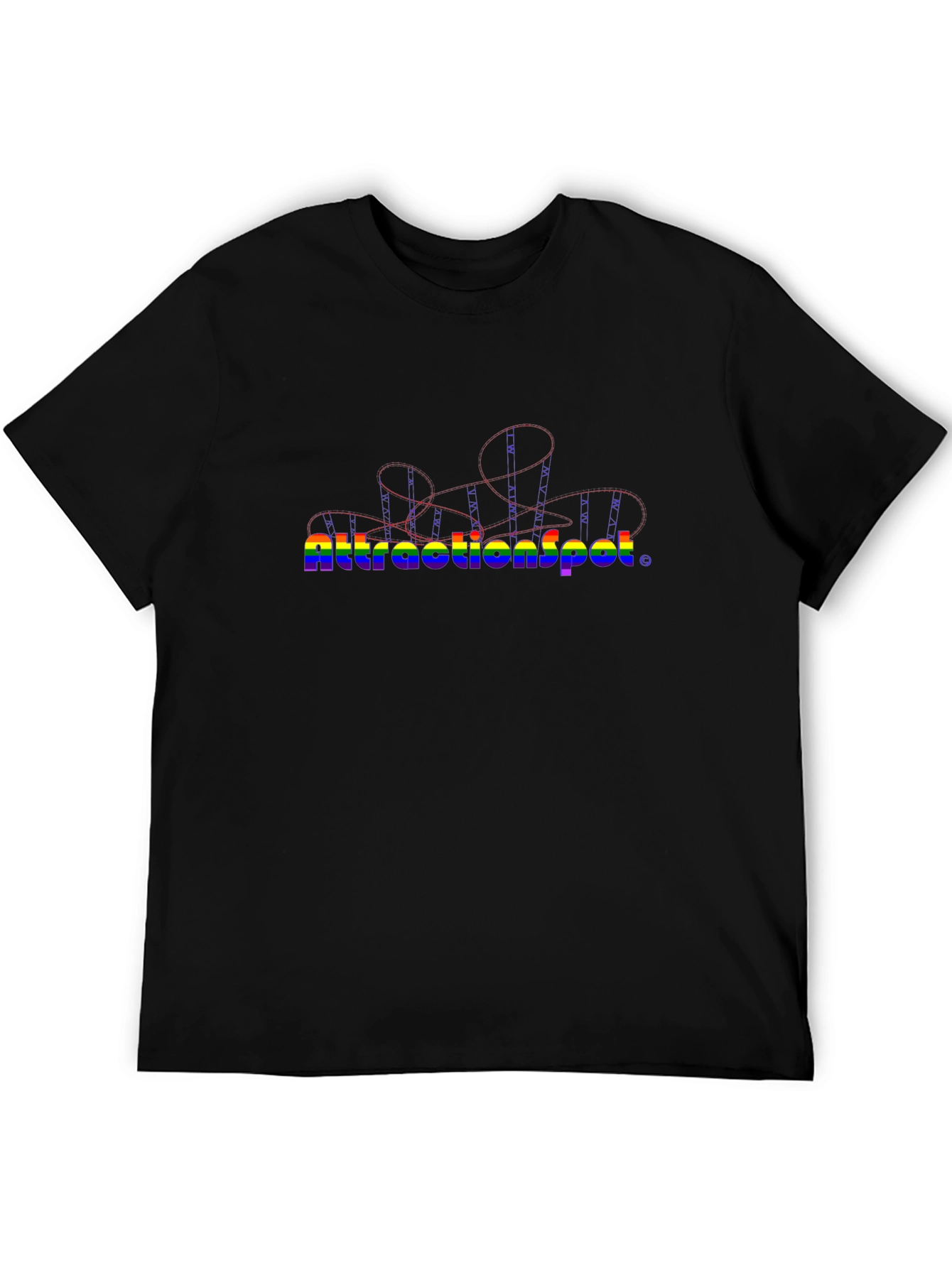 Attractionspot Rainbow Rollercoaster T-Shirt