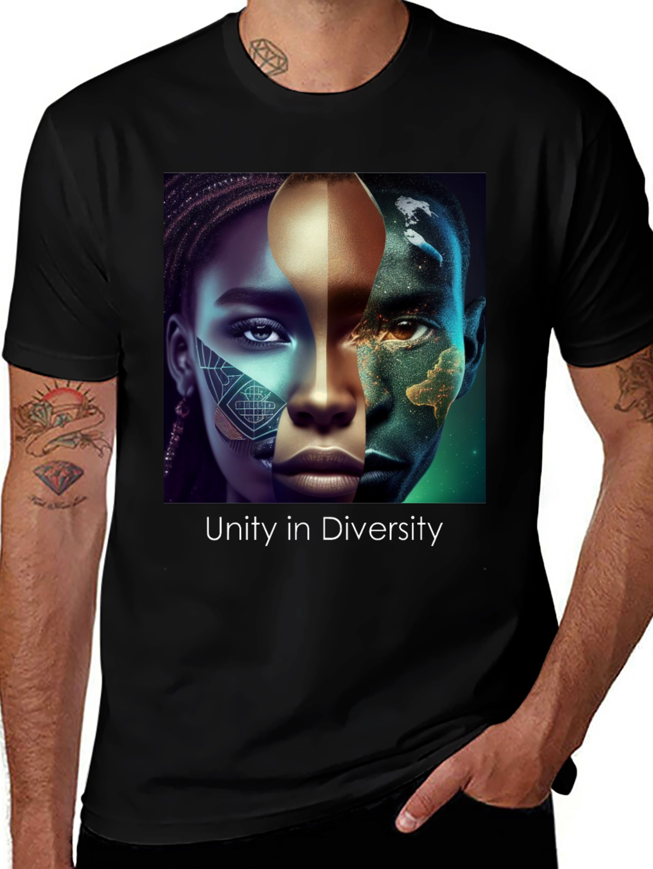 Unity in Diversity Graphic Tee - Black