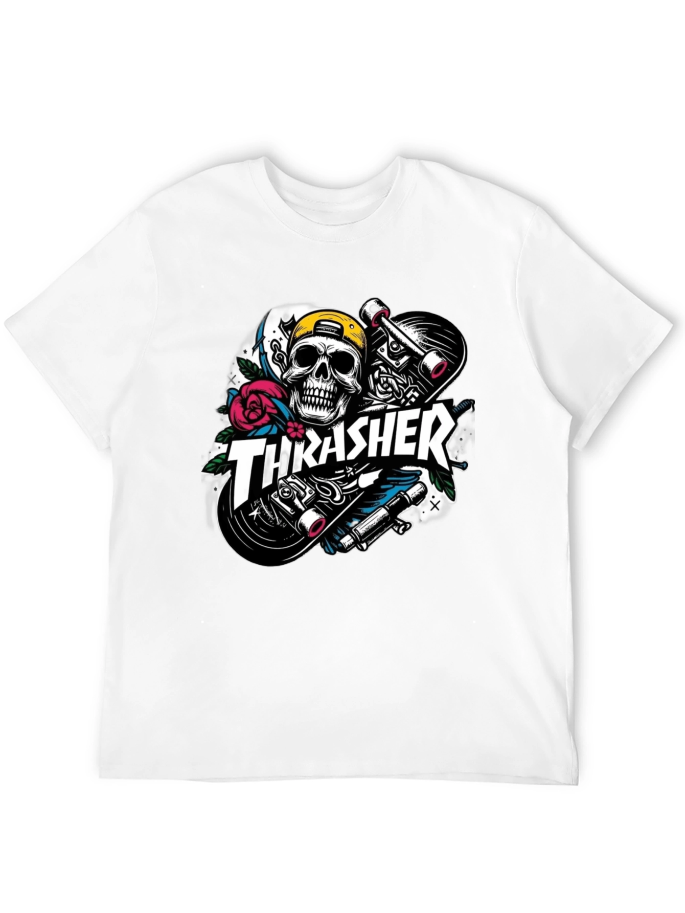 Thrasher Skull Skateboard Graphic Black T-Shirt