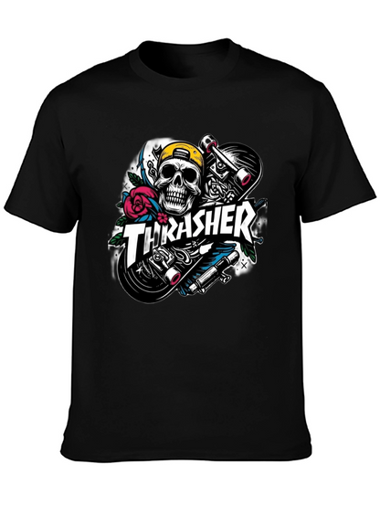 Thrasher Skull Skateboard Graphic Black T-Shirt