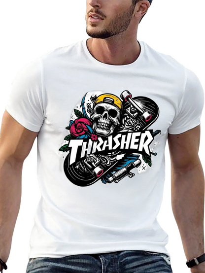 Thrasher Skull Skateboard Graphic Black T-Shirt