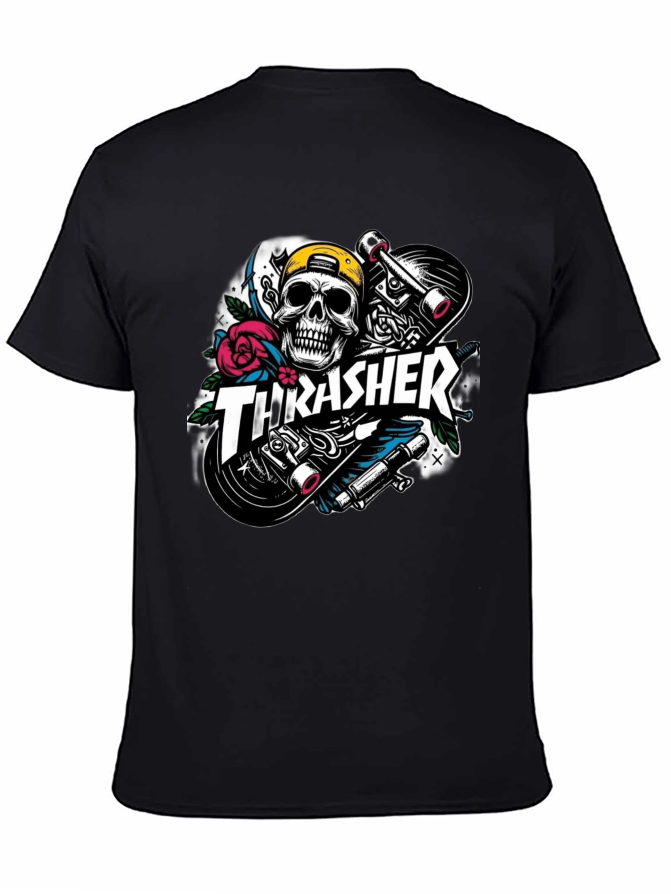Thrasher Skull Skateboard Graphic Black T-Shirt