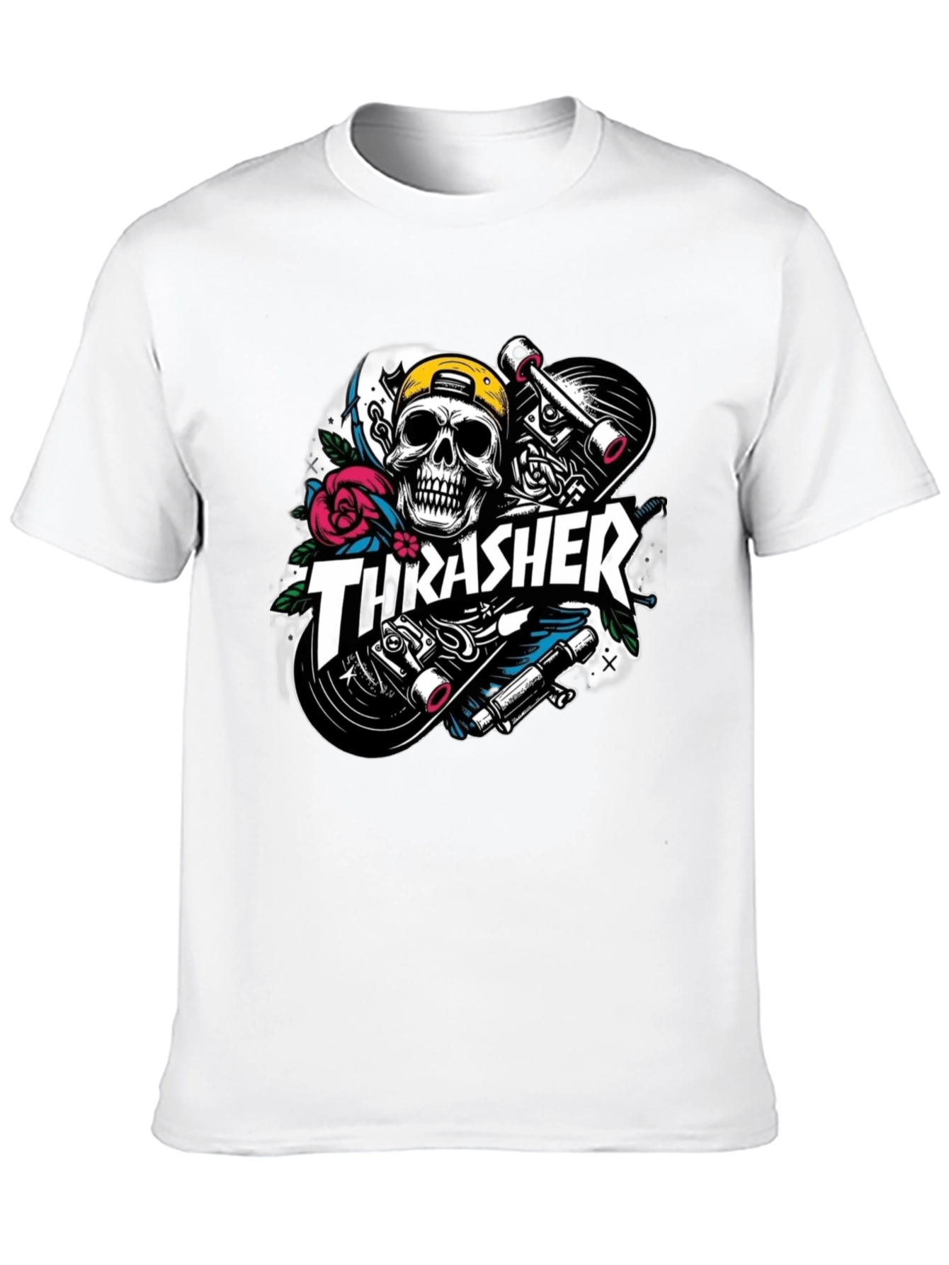 Thrasher Skull Skateboard Graphic Black T-Shirt