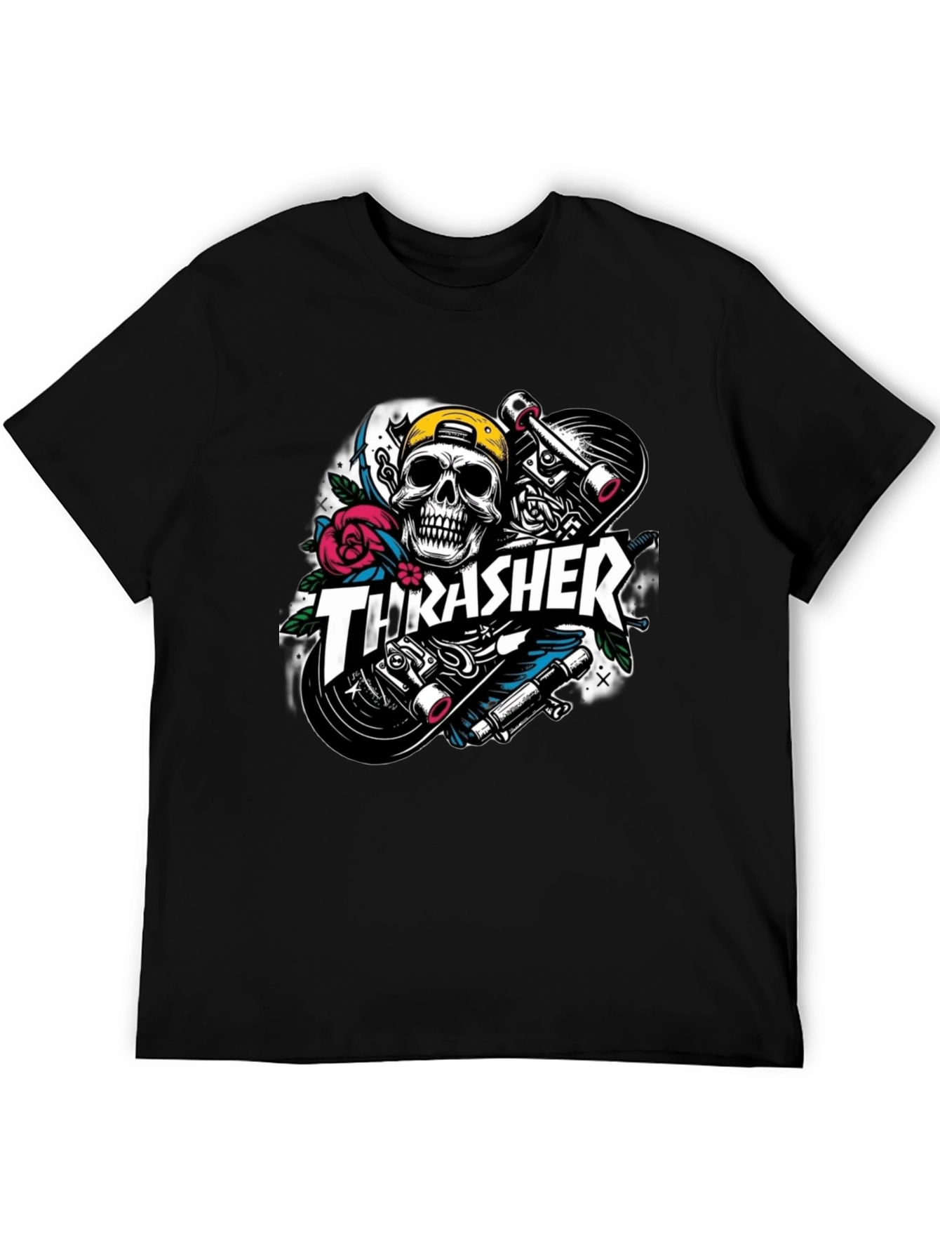 Thrasher Skull Skateboard Graphic Black T-Shirt