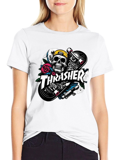 Thrasher Skull Skateboard Graphic Black T-Shirt