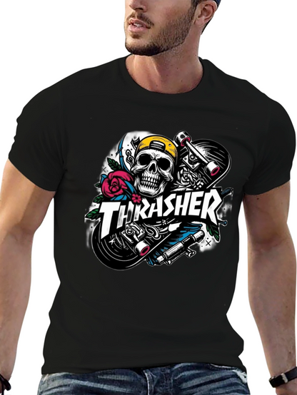 Thrasher Skull Skateboard Graphic Black T-Shirt