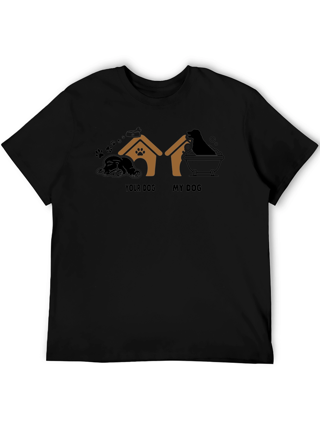 Your Dog My Dog Black Graphic T-Shirt