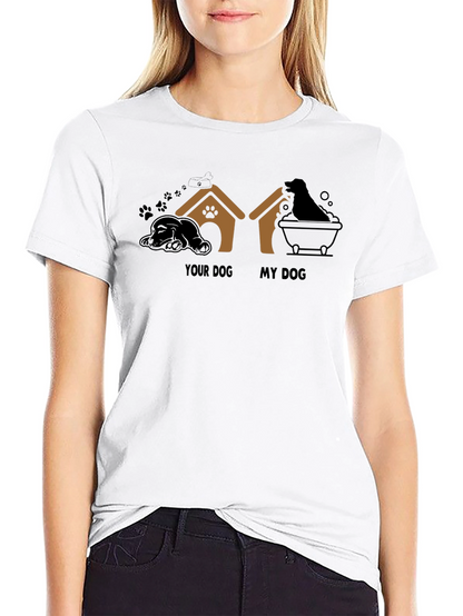 Your Dog My Dog Black Graphic T-Shirt