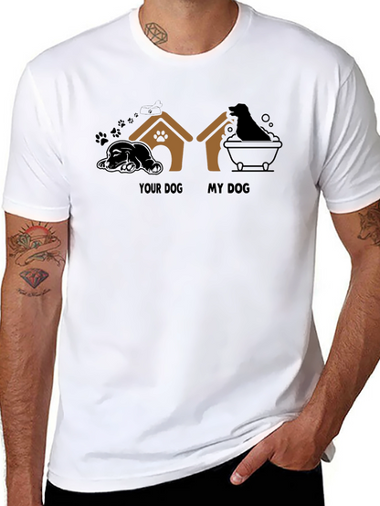 Your Dog My Dog Black Graphic T-Shirt