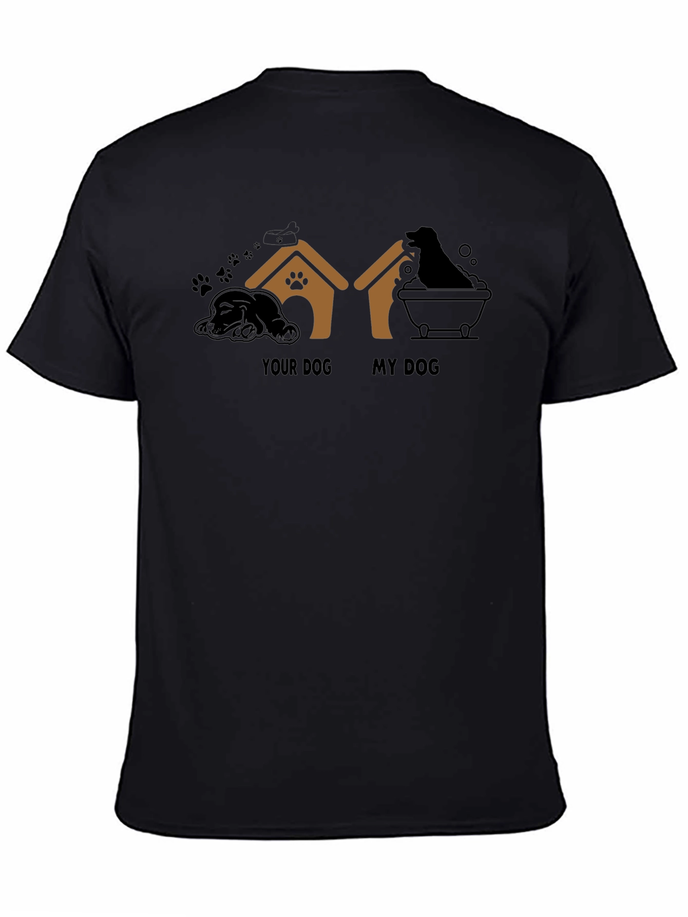 Your Dog My Dog Black Graphic T-Shirt