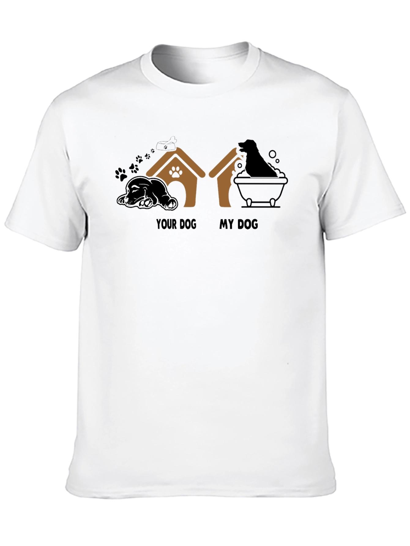 Your Dog My Dog Black Graphic T-Shirt