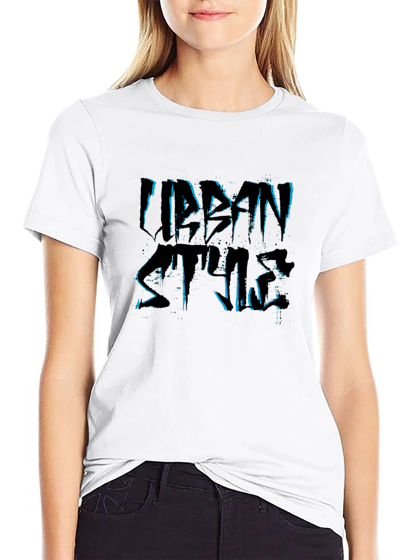 Urban Style Black Graphic Tee