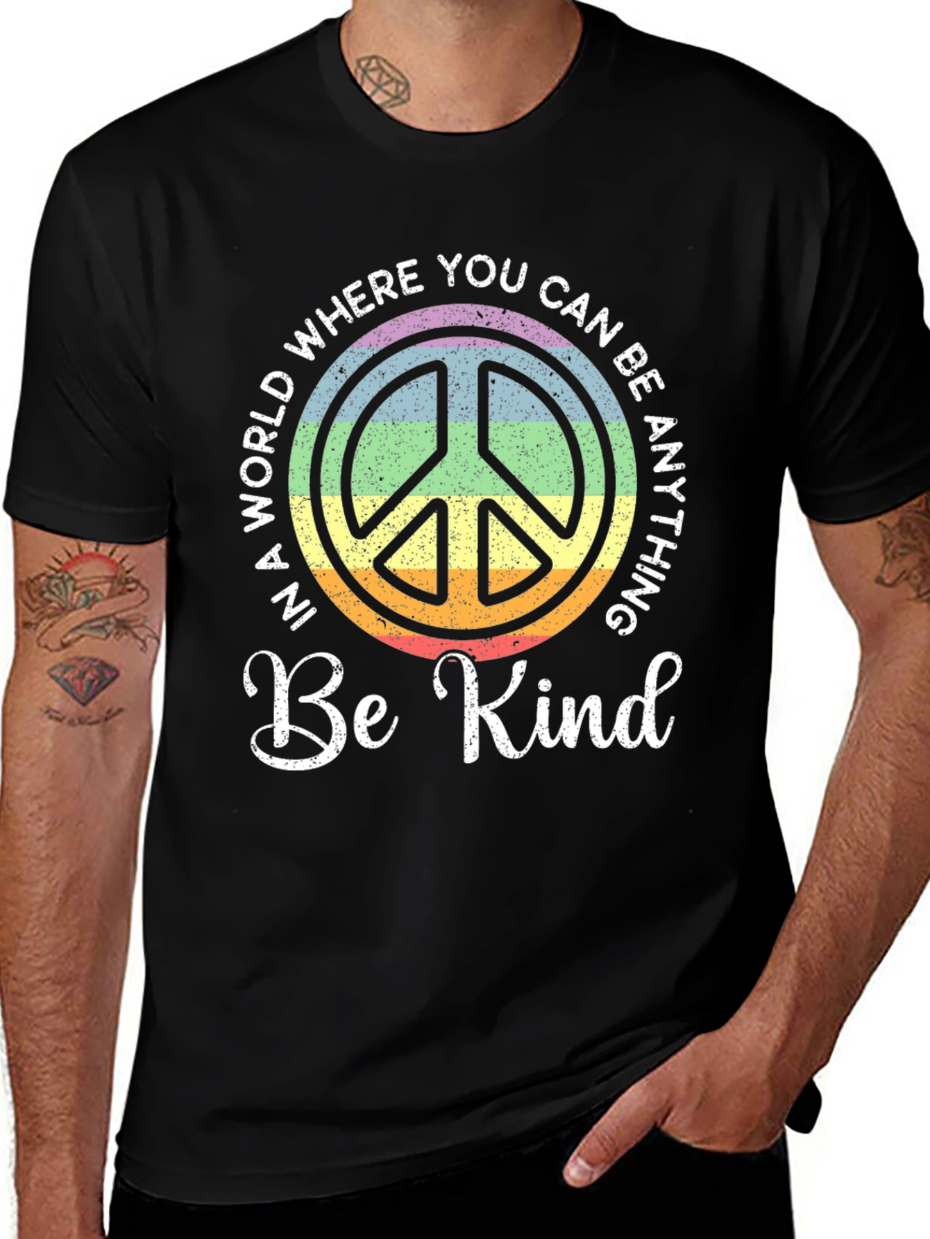 Be Kind Peace Sign Graphic Tee