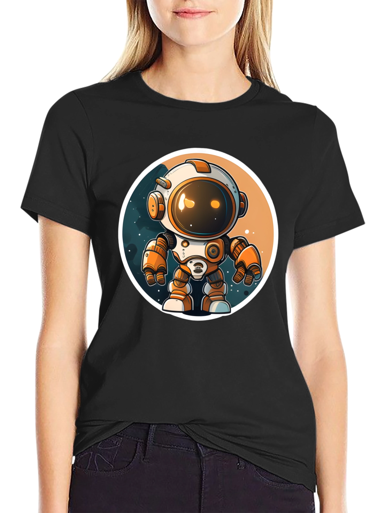 Astronaut Robot Graphic Tee