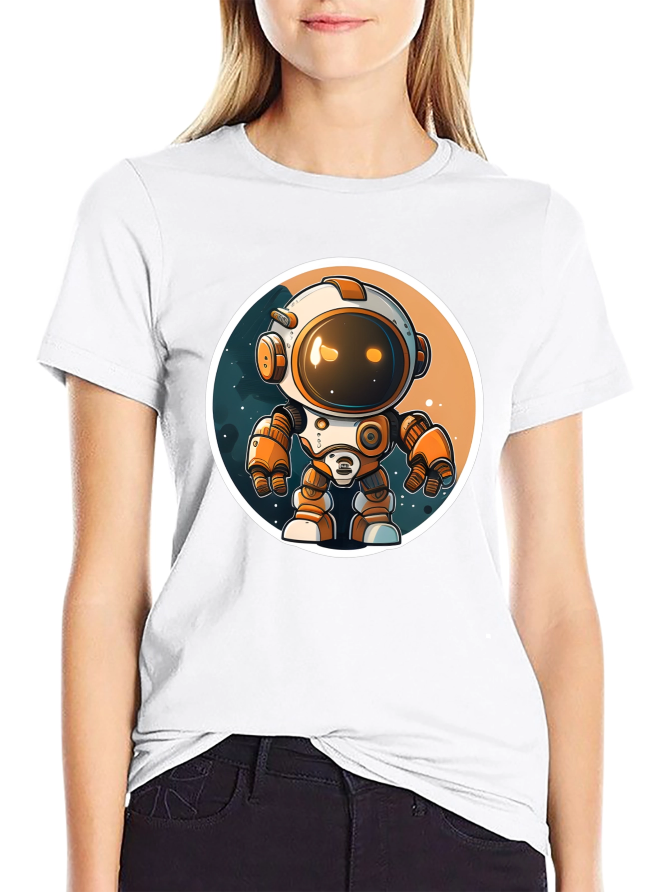 Astronaut Robot Graphic Tee
