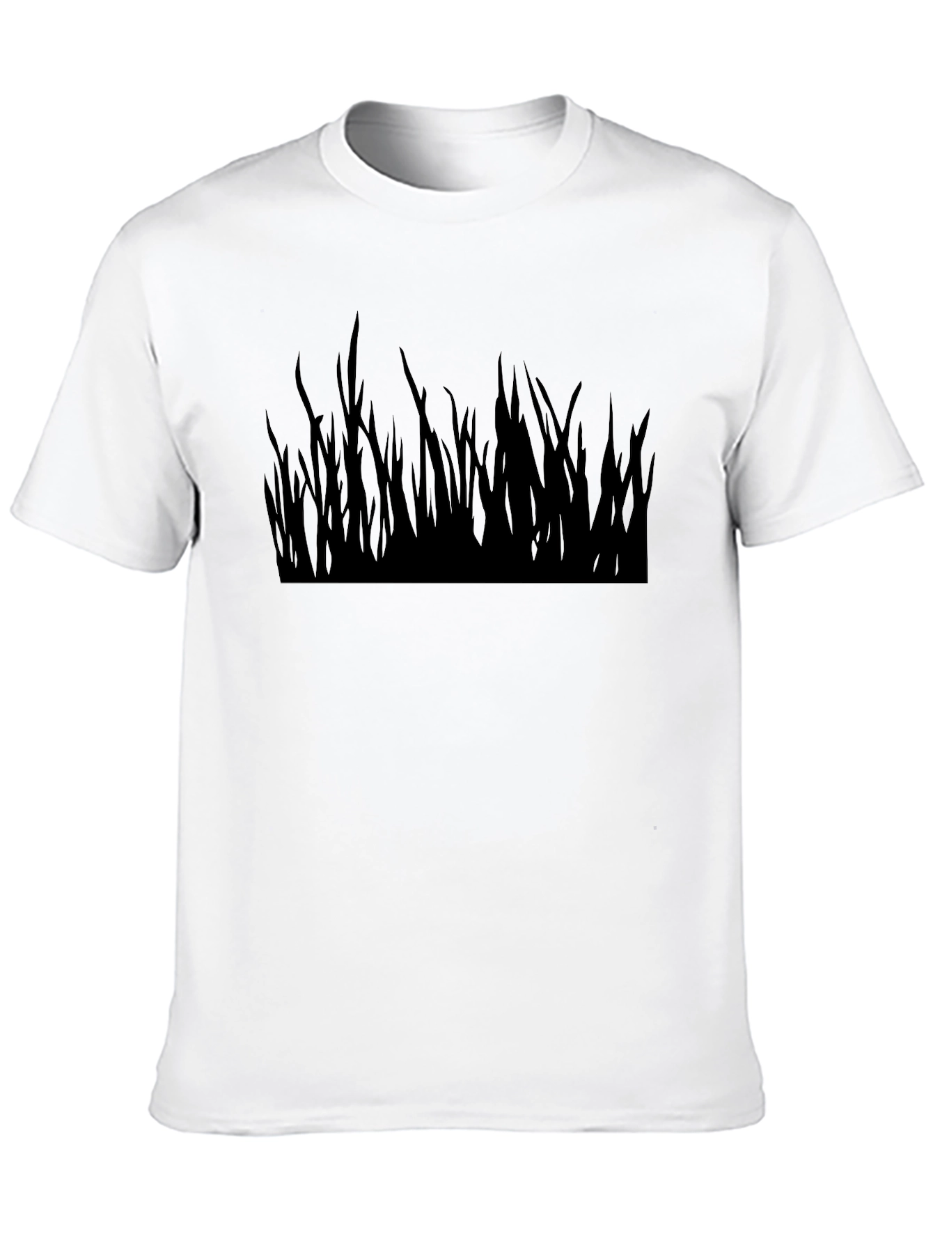 Black Grass Silhouette Graphic T-Shirt