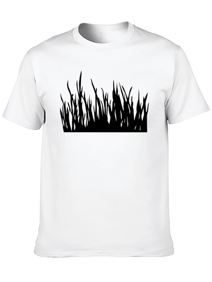 Black Grass Silhouette Graphic T-Shirt