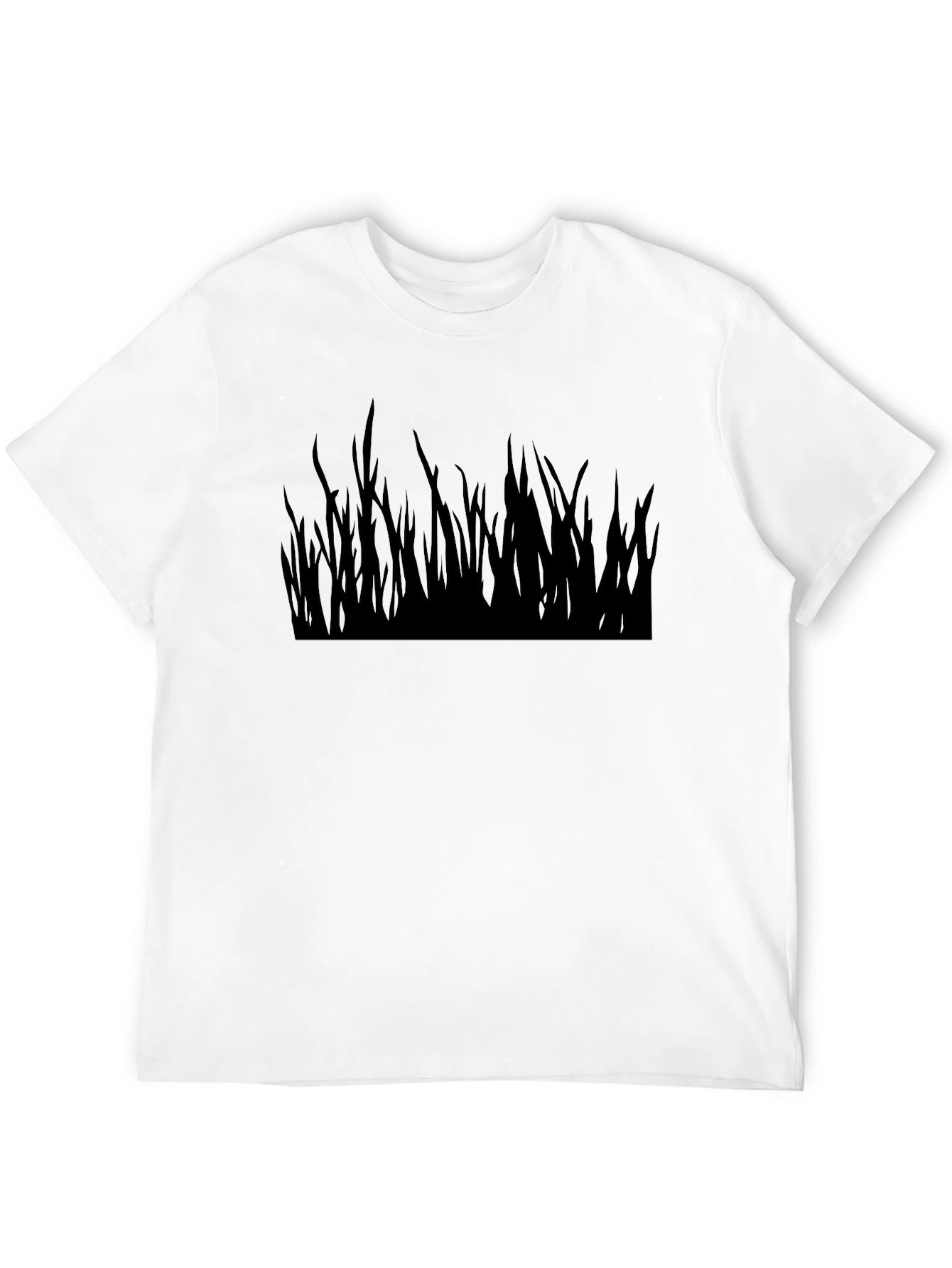 Black Grass Silhouette Graphic T-Shirt