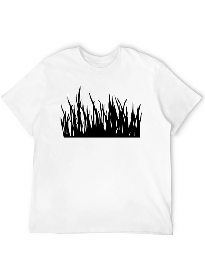 Black Grass Silhouette Graphic T-Shirt