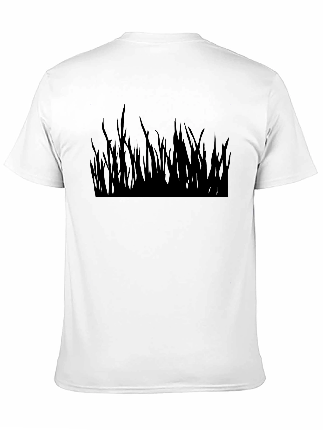 Black Grass Silhouette Graphic T-Shirt