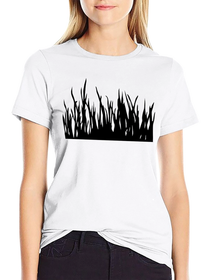 Black Grass Silhouette Graphic T-Shirt