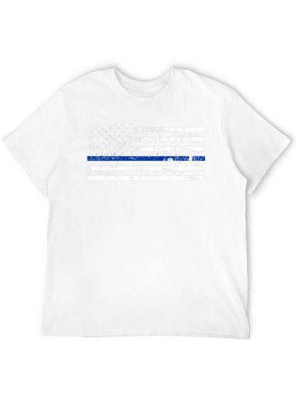 Thin Blue Line American Flag Graphic Tee