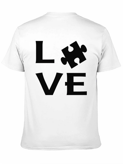 Love Puzzle Piece Black T-Shirt