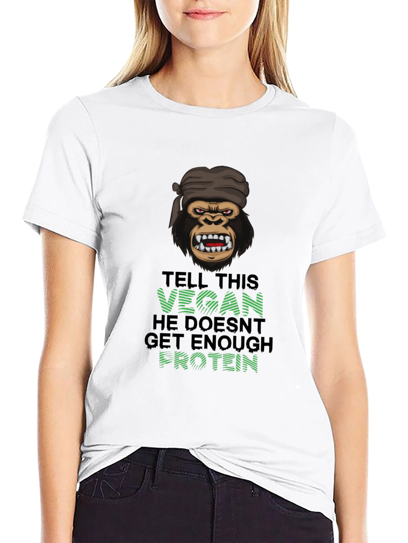 Vegan Gorilla T-Shirt: Enough Protein?
