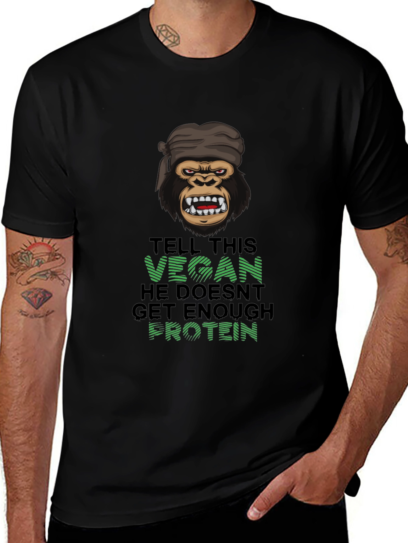 Vegan Gorilla T-Shirt: Enough Protein?