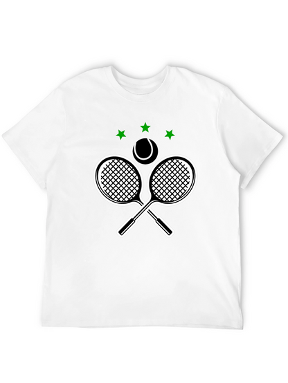 Tennis Rackets & Ball Graphic T-Shirt