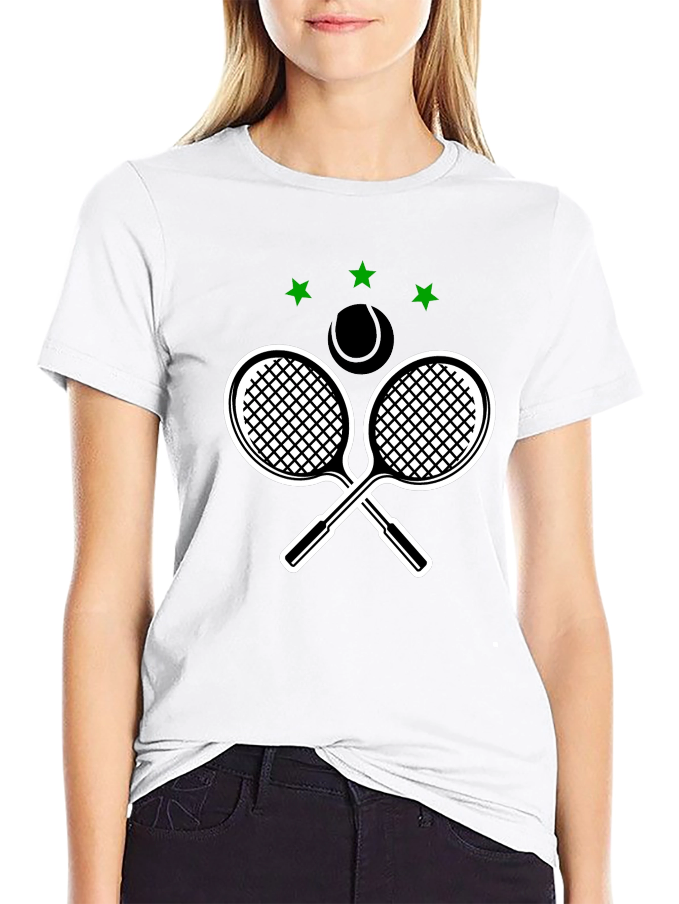 Tennis Rackets & Ball Graphic T-Shirt