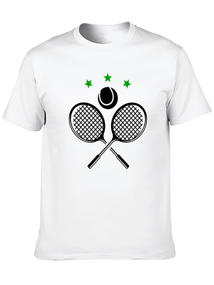 Tennis Rackets & Ball Graphic T-Shirt