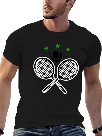 Tennis Rackets & Ball Graphic T-Shirt