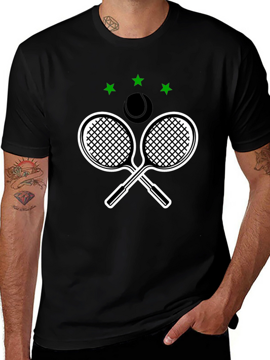 Tennis Rackets & Ball Graphic T-Shirt