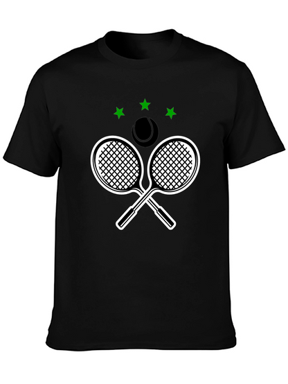 Tennis Rackets & Ball Graphic T-Shirt