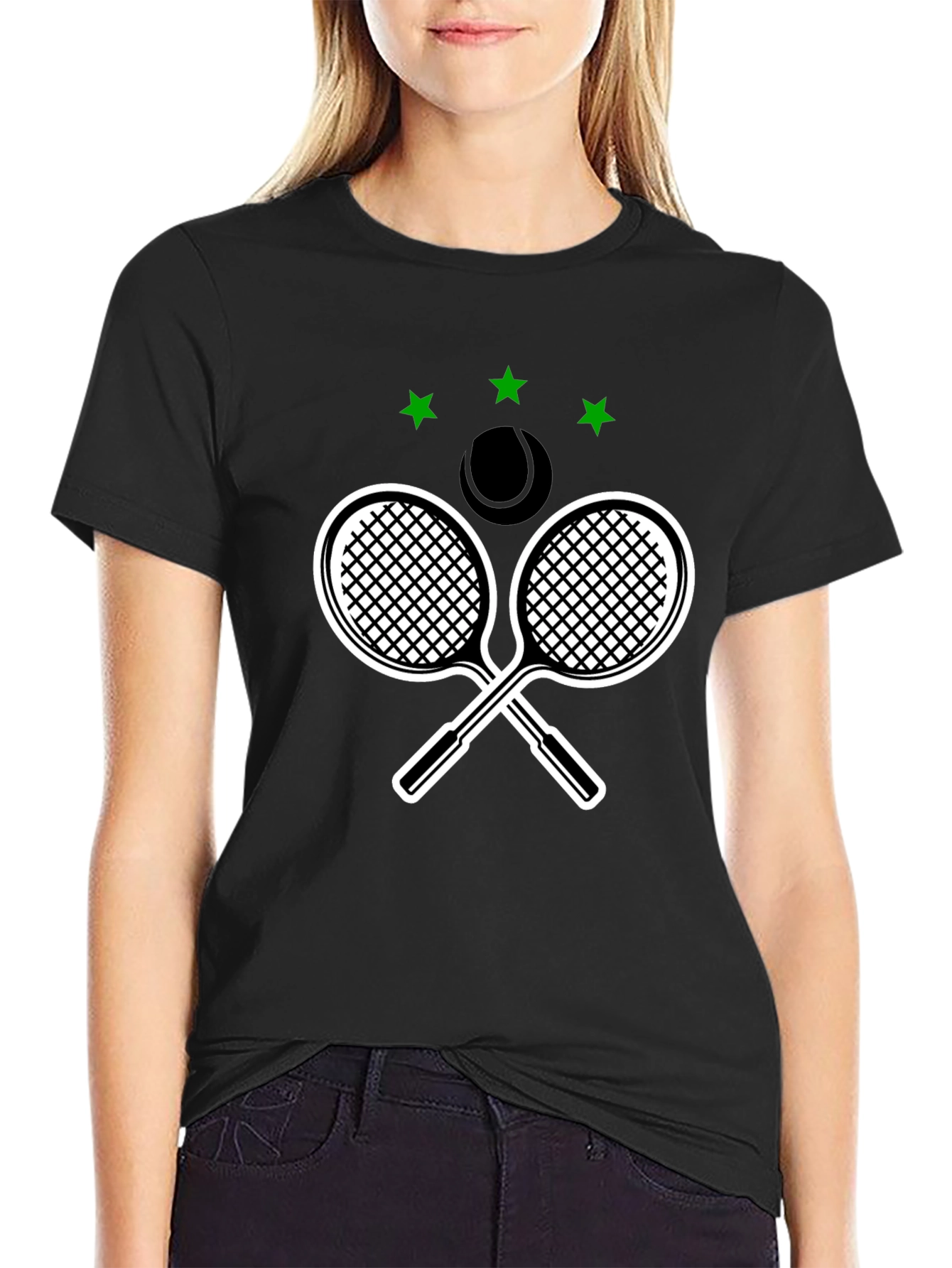 Tennis Rackets & Ball Graphic T-Shirt