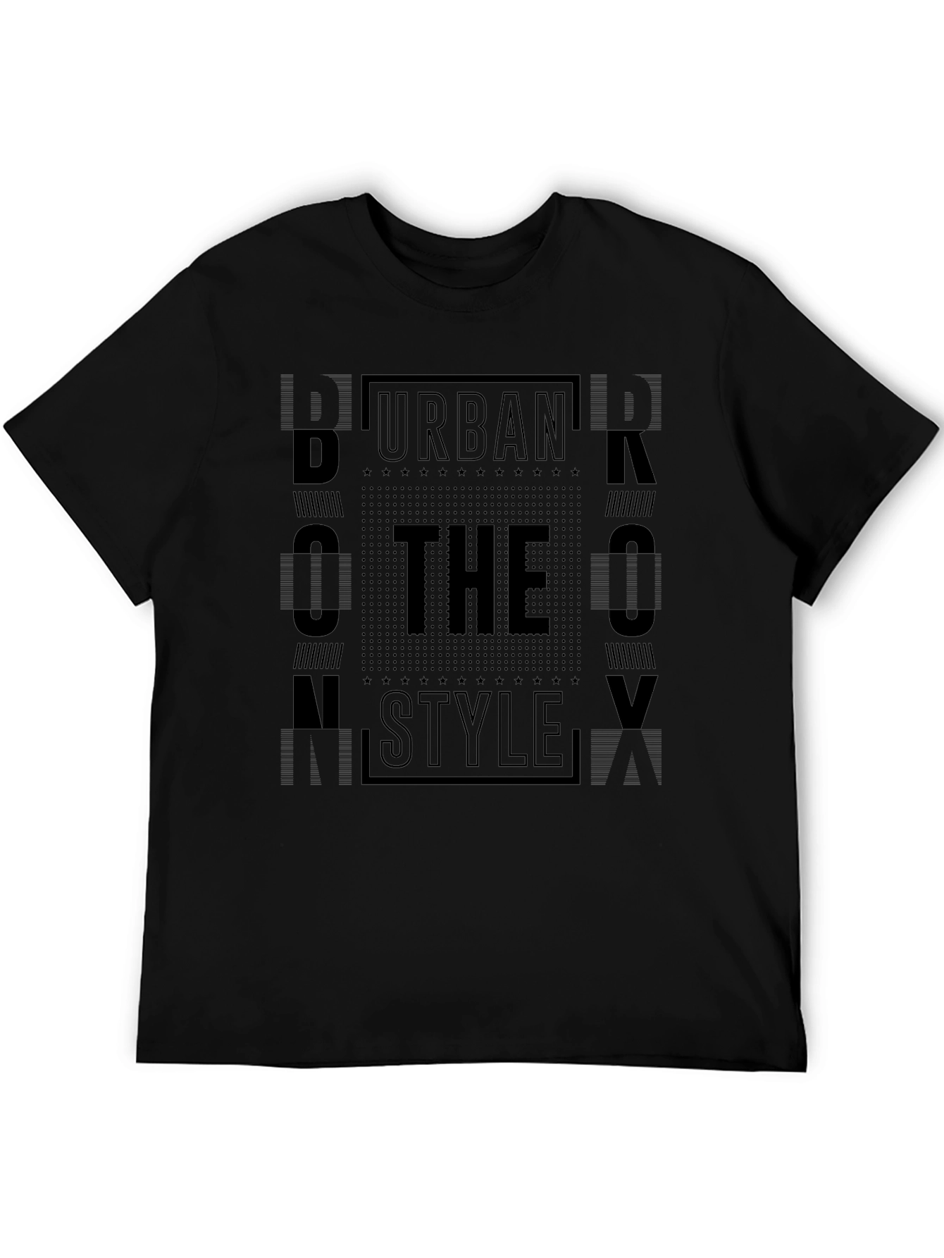 Urban Style Graphic Tee - Black
